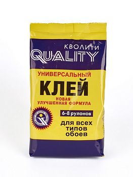 Клей д/обоев QUALITY Универсальный (К) (200 гр) – фото Клей д/обоев QUALITY Универсальный (К) (200 гр) – фото