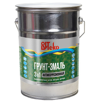Грунт-эмаль по ржавчине белый 5кг  ВИТЕКО – фото