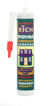 Герметик RICH силик. универс. бесцветный (280 мл) – фото