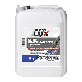 Суперпластификатор Оптилюкс д/бетонных и строит. растворов  (5 л) – фото