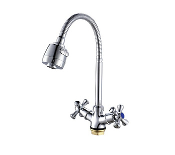 Смеситель елочка с гибким изливом (SL138-279F) РМС – фото