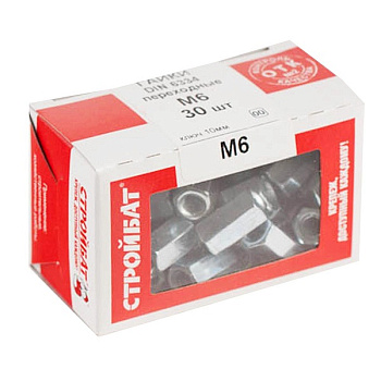 Гайка оцинк. переходная DIN 6334 М  6 (30 шт.) г. С-Пб. – фото