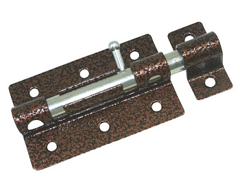 Задвижка дверная ЗД-08 пол. медь – фото