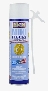 Пена монтажная RICH  MINI всесезонная (380гр) – фото