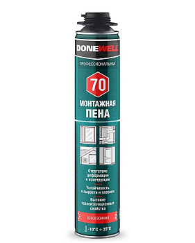 Пена монтажная DONEWELL 70 всесезонная  (1000мл) ПРОФ – фото