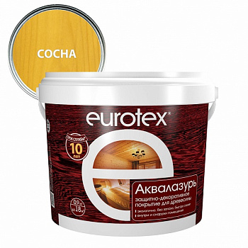 Аквалазурь EUROTEX  сосна ( 0,9 кг) – фото