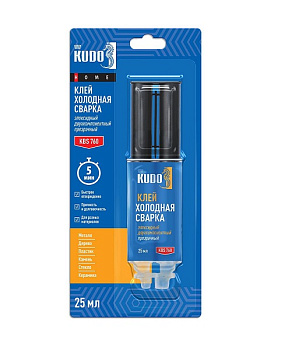 Клей эпоксидный двухкомпонентный прозрачный KUDO HOME (25 мл) – фото