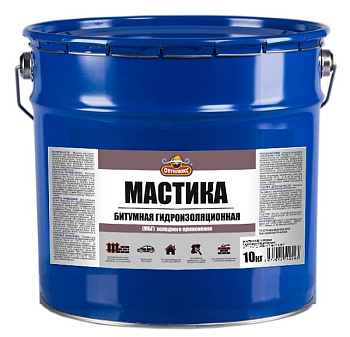 Мастика Битумная Гидроизолирующая МБГ 16кг,. – фото