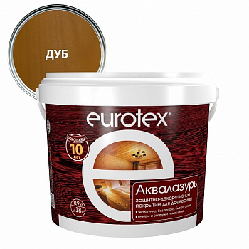 Аквалазурь EUROTEX  дуб ( 0,9 кг) – фото