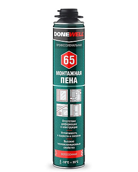 Пена монтажная DONEWELL 65 всесезонная (1000мл) ПРОФ – фото