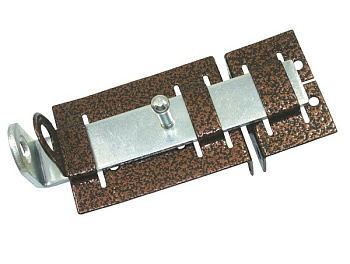 Задвижка дверная ЗД-04 пол. медь – фото