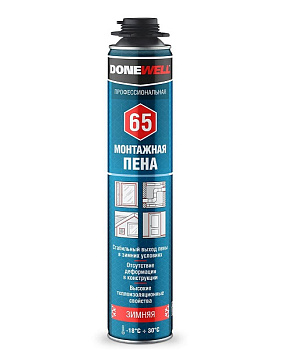 Пена монтажная DONEWELL 65 зимняя (1000мл) ПРОФ – фото