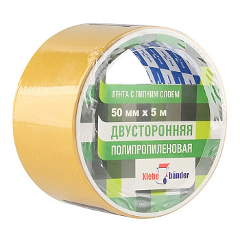 Двусторонняя клейкая лента 50мм х25м полипр.основа Klebebander – фото Двусторонняя клейкая лента 50мм х25м полипр.основа Klebebander – фото