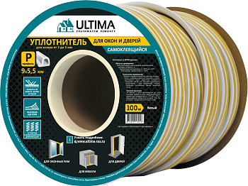 Уплотнитель Ultima D-100 9х8мм белый – фото Уплотнитель Ultima D-100 9х8мм белый – фото